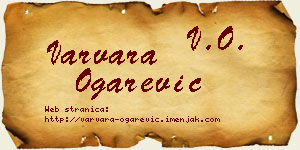 Varvara Ogarević vizit kartica